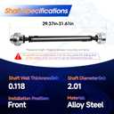 Front Drive Shaft Prop Shaft Driveshaft Assembly Fit for Ford F-150 2011-2017 V6 2.7L/3.5L/3.7L, for Ford Expedition & Lincoln Navigator 2015-2017 V6 3.5L, Replace# 938-818, BL3Z4A376A