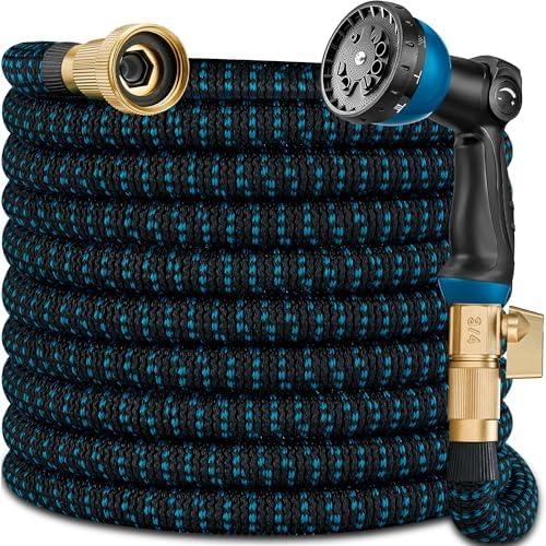 50 ft Expandable Garden Hose-Expanding Water Hoses-Flexible Retractable Garden Hoses,Less Kink & Tangle Car Washing Pipe Garden Hose for Yard, Outdoor,Expandable Garden Hose