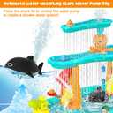 Handwell Upgraded Toddler Water Table,3-Tier Water and Sand Activity Table with Water Pump&Water Toy Accessories,Rain Showers Splash Pond Summer Outdoor Toy Outside Sensory Playset for Boy Girl Age 3+
