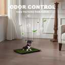 HQ4US Dog Grass Pad with Tray Odor Control Grass Pee Pad for Dog Litter Box