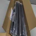 Curtain Rods for Windows 32 to 150 Inches - Black 1 Inch Diameter Curtain Rods, Adjustable Heavy Duty Curtain Rod with End Cap Style, Easy Installation and Modern Design