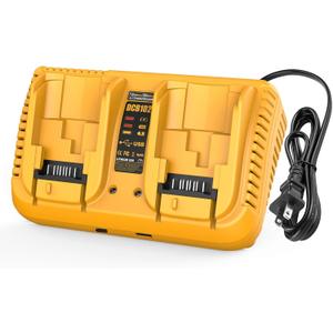 DCB102 20V Dual Port Fast Charger for Dewalt, Replacement Charger Compatible with Dewalt 12V-20V Batteries, with USB & Type-C Charging Ports