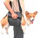 COODEO Dog Carry Sling, Emergency Backpack Pet Legs Support & Rehabilitation Dog Lift Harness for Nail Trimming, Dog Carrier for Senior Dogs Joint Injuries, Arthritis, Up and Down Stairs(M, Black)