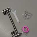 8 Inch Shower Head Extension Arm Brushed Nickel. Solid Brass Adjustable Shower Arm Extension. Lower Or Raise Any Rain Or Handheld Showerhead To Your Height & Angle  Universal Connection (BN)