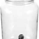Garneck Soaking Wine Dispenser Jar Spigot Airtight Glass Beverage Container for Home Kitchen Drink Storage Capacity for Juices Fruit Wines and Cold Beverages