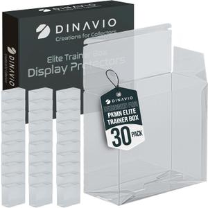 PET Plastic ETB Protector Case 30 Pack - Elite Trainer Box Protector - ETB Case Compatible with Elite Trainer Boxes (Pack of 30)