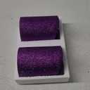 Retisee 2 Pcs Purple Glitter Flameless Candles, 3.5'' x 5'' Realistic Artificial Metallic Flame LED Candles Battery Operated Candle with Remote for Halloween, Christmas, Wedding, Birthday