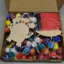 Blosssound 36 Set Outer Space Party Favors Space DIY Wooden Paint Crafts Kit Galaxy Birthday Party Supplies Thank You for Coming Gifts Bulk for Goodie Bags Stuffers Prizes Decor