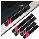 4PCS Car Door Sill Protector,Carbon Fiber Door Sill Protectors for Car Decorations & Scratch Protection,Universal Self-Adhesive Automotive Doors Entry Guard Cars Accessories