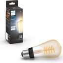 Philips Hue 7W ST19 White Ambiance LED Smart Vintage Edison Filament Bulb, Warm - Pack of 1 - E26 - Control with App - Compatible with Alexa, Google Assistant and Apple Home Kit