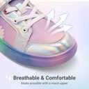 DREAM PAIRS Girls Shoes Toddler Sneakers Rainbow Storybook Casual School Walking Footwear for Toddler/Little Kids Size 11 (Purple)