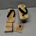 Japanese Style Cosplay Sandal Clogs Wooden Slippers Ninja Flip Flop Geta Sandal Clogs One Tooth Geta Sandals (27cm, Multicoloured-06)