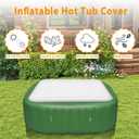 Inflatable Hot Tub Cover for Square Hot Tub Spa Cushion Support, Universal 57x57in Inflatable Cover Square Top Lid, Dustproof Rainproof Insulated Energy Saving LidSpa Covers for Hot Tub, Gray
