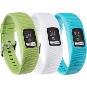 honecumi Vivofit 4 Bands Compatible with Garmin Vivofit 4 Watch Band Strap Bracelet Wristband for Men Women Replacement Accessory- Vivofit 4 Silicone Watchband with Metal Clasp Buckle Small Large (3 Pcs Type F)