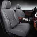 Car Seat Covers, Leather Seat Covers for Cars Full Set, Waterproof and Breathable Suitable for Most SUV/Truck/Sedan/Automotive 2 Pack (Grey)