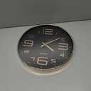 Bernhard Products Black Wall Clock - 12 Inch Rose Gold Silent Non Ticking Quality Quartz Battery Operated Easy to Read Decorative Modern Design for Home/Office/Kitchen/Bedroom/Living Room