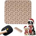 Puppy Pee Pads with Pheromones, Washable Puppy Training Pads for Dogs Reusable Puppy Potty Pads for Dogs and Cats(with Pet Hair Removal Gloves)