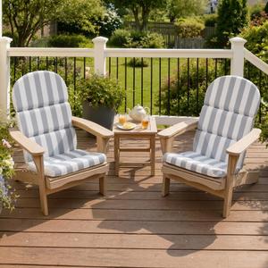 50x19.6 In Adirondack Chair Cushion Set of 2, Outdoor Chair Cushion