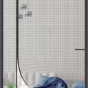 Okayavo Upgraded Magnetic Screen Door, Thicker 255g/ Fiberglass Mesh, Reversible Left Right Side Opening, Fit Door Size 36 x 82 Inch, Retractable Door Screen with Magnetic Closure, Black