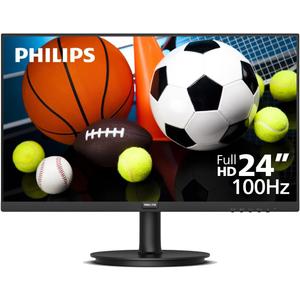 Philips 241V8LBS 24" (23.8") Full HD Monitor, 19201080, 100Hz, VA Panel, Adaptive-Sync, Flicker-Free, LowBlue Mode, HDMI & VGA, VESA Mount, Office Monitor