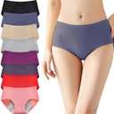 CJSGY Incontinence Underwear for Women, Plus Size Panties for Women Over 60, Incontinence Protective Briefs, 8Pcs,Multi Colored,5XXL