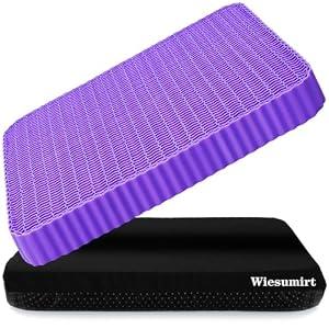 Wiesumirt Innovative Gel Seat Cushion for Long Sitting, Large and Thick, Seat Cushion for Back, Sciatica, Tailbone, Hip Pain Relief, Used for Office Chair, Wheelchair, Car, Recliner, Truck.