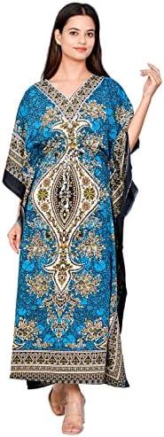 REYNOSOHOMEDECOR Kimono Kaftan Dress for Women - Elegant Holiday & Evening Dress - Loose Fit One Size