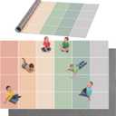 Drydiet Pastel Classroom Rug 7.6 x 12 ft Large Carpet