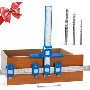 Cabinet Hardware Jig, Punch Locator Drill Guide,Wood Drilling Dowelling Guide for Installation of Handles Knobs on Doors and Drawer, Cabinet Template Tool for Handles and Pulls, ABS