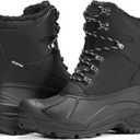 Men's Snow Boots Insulated Waterproof Lightweight Winter Boots Slip Resistant Duck Boots for Men (8, Black 2)