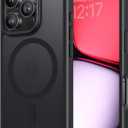 NIMASO for iPhone 16 Pro Case,Compatible with MagSafe,Shockproof Military-Grade Protection Cover, Slim Anti-Yellowing Megnetic Translucent Matte Phone Case for iPhone 16 Pro (6.3 inch), Black