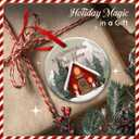 2 x Our New Home Ornament - First Christmas Together Ornament, Xmas Housewarming Decoration - Winter Romantic Tree Decor, Holiday Keepsake, Ideas for Couples, Boyfriend, Girlfriend