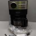 Programmable Drip Coffee Maker with Burr Grinder,12 Cups,Black/Stainless Steel with Water Filter