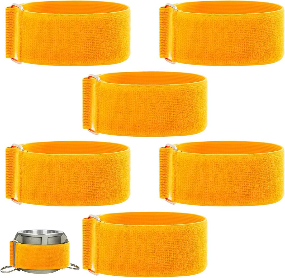 SATINIOR 6 Pack 2 X18.5 Adjustable Hook and Loop Strap with Metal Buckle Reusable Cinch Safety Multipurpose Securing Straps Nylon Webbing Fits 3" Cam Groove Fitting