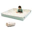 Infantino Foldable Soft Foam Play Mat, 57" Baby Mat for Floor Time, Lightweight, Easy to Store, Wipeable, Rainbows