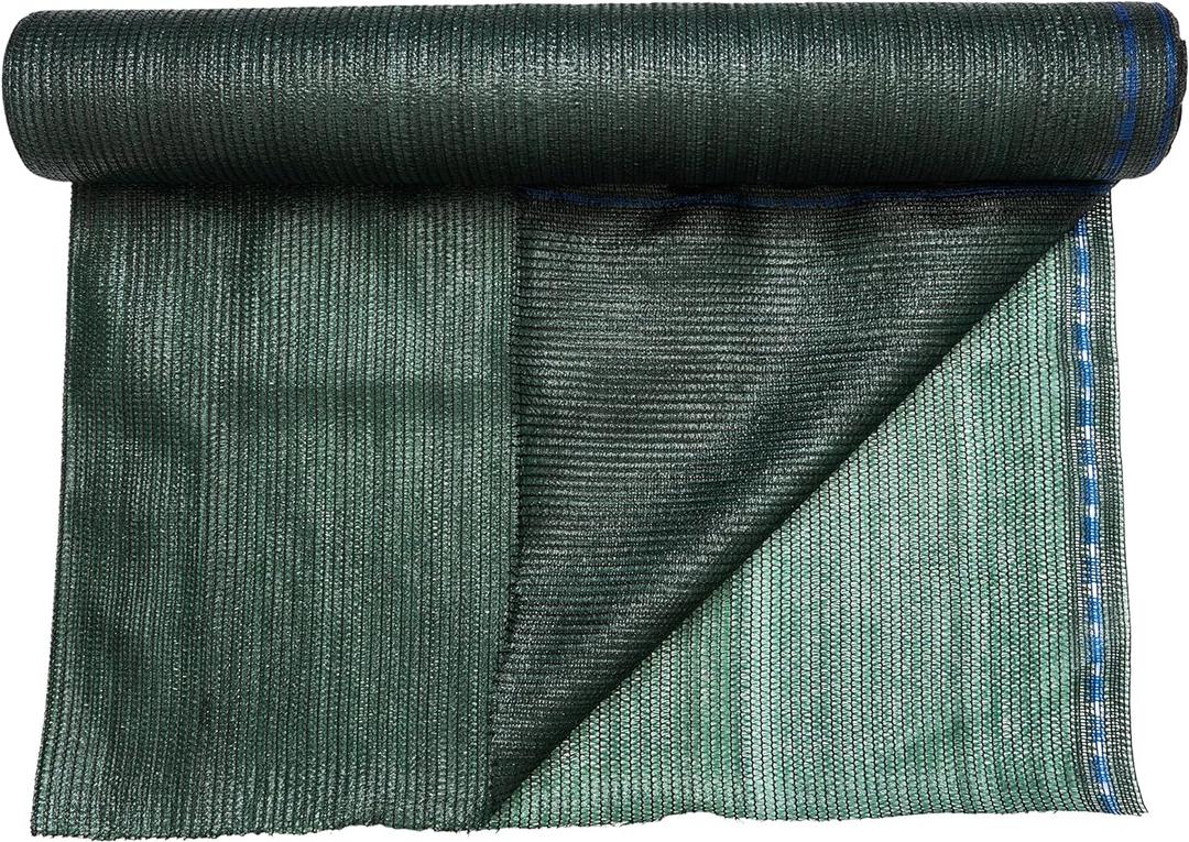 WindscreenSupplyCo] 60% 5'10'' x 100 FT Eyelets Shade Cloth Roll Sunblock Shade UV Resistant Net for Garden Greenhouse Flower Plant Patio Kennel, Green - PS6160GRN