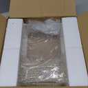 Okllen Makeup Brush Holder with Dustproof Lid, White Pearls, Acrylic Clear Makeup Brush Organizer with 3 Compartment, Large Cosmetic Brush Storage Box Case for Vanity, Bathroom, Bedroom