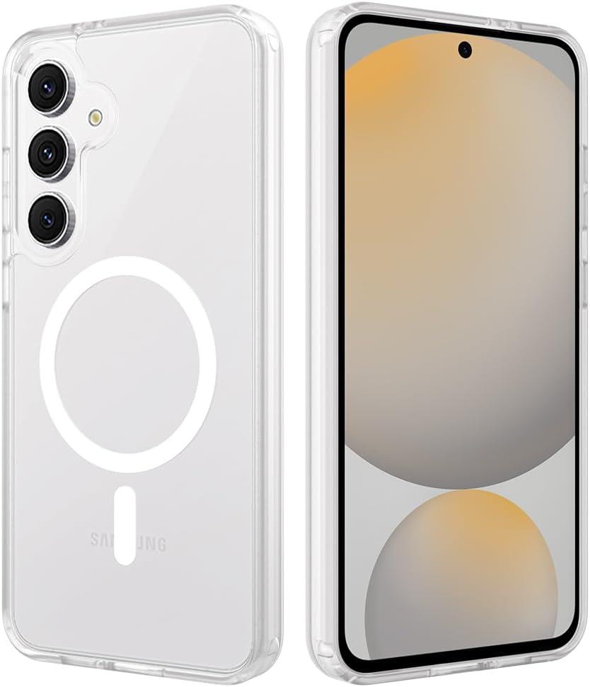 3 x for Samsung Galaxy S24 FE Case Compatible with MagSafe Slim Thin Hard PC Translucent Frosted Rugged Drop-Proof Shockproof Protective Case for Samsung Galaxy S24 FE (Clear) 3 x for Samsung Galaxy S24 FE Case Compatible with MagSafe Slim Thin Hard PC Translucent Frosted Rugged Drop-Proof Shockproof Protective Case for Samsung Galaxy S24 FE (Clear)