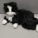 JOY FOR ALL Companion Pet for Seniors - Lifelike Animatronic Cat - Realistic Soft-Touch Fur & Purring - Therapy Stuffed Animal - Toy for Alzheimer's & Dementia - Tuxedo
