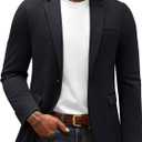 PJ PAUL JONES Men's Casual Knit Sport Coats One Button Slim Fit Blazer Notch Lapel Solid Suit Jacket with Pockets, XL