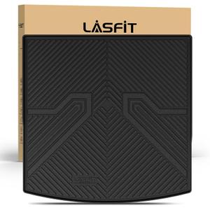LASFIT Cargo Mat for Volkswagen Atlas Cross Sport 2020 2021 2022 2023 2024 2025 2026, Custom Fit All-Weather Protection TPE Rubber Trunk Mat for VW Accessories, Waterproof, Easy to Clean, Black