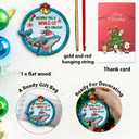 Cute Humpback Whale Christmas Ornament, Whale in Santa Hat & Light String Ornament for Tree, Sea Animal Ornaments, Ocean Animals Themed Gift, Gifts for Whales Lovers, Wish You A Whale-ly Nice Holiday