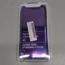 Case for iPhone 16 Pro Max - Slim Mirror Design Clear View Flip Bookstyle Ultra Slim Protective Case with Kickstand - Purple