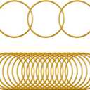 Savagrow 20Pcs 3 Inch Metal Crafts Rings Golden Macrame Crafts Hoops DIY Dream Catchers Wedding Floral Wreath Hoops Decor