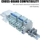 20 Piece Aluminum DIN Rails, 12 Inches Long, 35mm Wide, 7.5mm High, Top Hat Slotted DIN Rail with RoHS