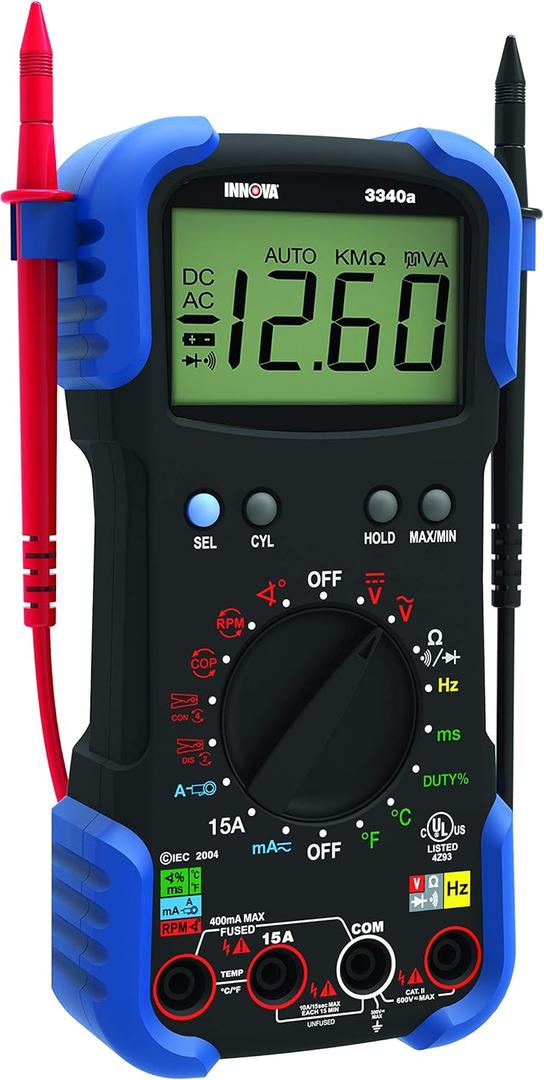 Innova 3340 Professional Automotive Digital Multimeter, Black