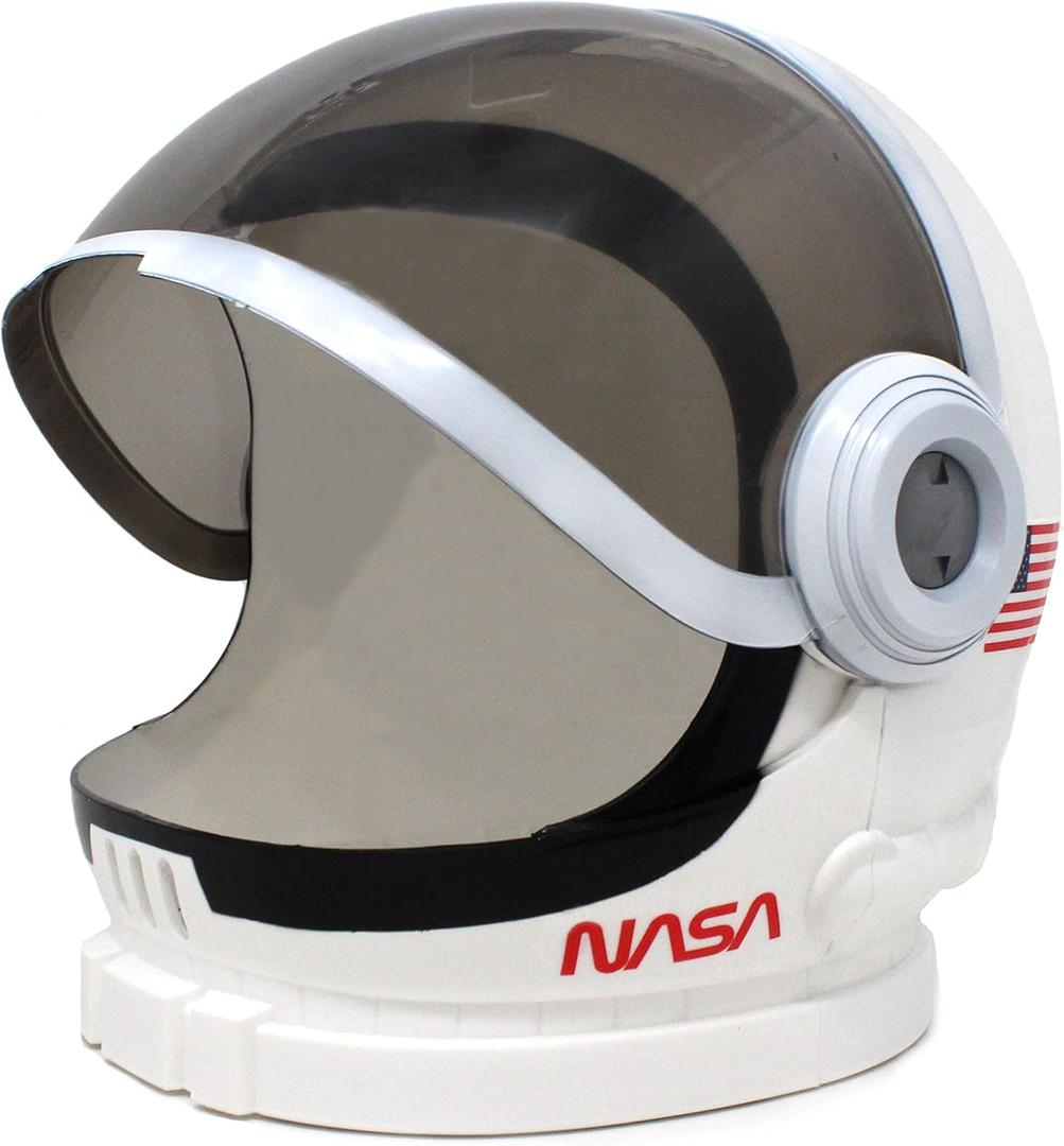Spooktacular Creations Astronaut Helmet for Kids with Movable Visor Pretend Role Play Accessory Toy Set Halloween Costumes (White)