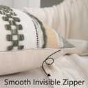 Tosleo Green Throw Pillow Covers 18x18 Set of 2 Boho Tufted Pillow Covers Striped Decorative Pillow Cases Chenille Pillow Cases Farmhouse Cushion Case Nuetral Textured Pillow Cover