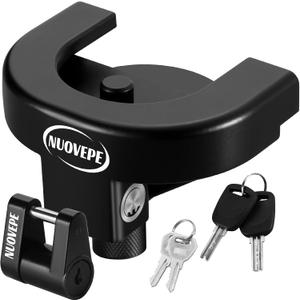 2 5/16Inch-Trailer-Hitch-Locks-Kit, Heavy Duty Anti Theft Trailer Tongue Lock, Reinforced Solid Steel Weatherproof Tow Coupler Lock, Trailer Locks Ball Hitch for RV, Camper, Cargo, Boat, Caravan