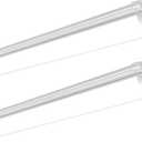 Barrina LED Shop Lights for Workshop 4FT, 5000K Daylight White, 45W, 5000LM, Hidden Wiring, Linkable 4FT Light Fixture Cord with ON/Off, Frosted Cover, LED Ceiling Light for Garage, Kitchen, 2 Packs